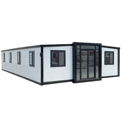 Instalação rápida de pequenas casas móveis modulares de 20 pés e 40 pés com duas casas de contêineres de asa