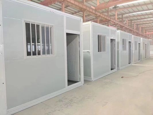 Casas de contêineres dobráveis pré-fabricadas de 20 pés e 40 pés com estrutura de estrutura de aço leve Q235/Q345