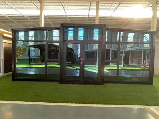 3- 20 pés 40 pés 3 quartos luxo contêiner de expansão dobrável casa