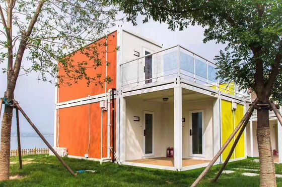 Casa de luxo pré-fabricada com janelas de alumínio e design moderno