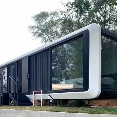 Rock Wool Sandwich Panel Wall Luxury Apple Cabin Container House para a cápsula espacial