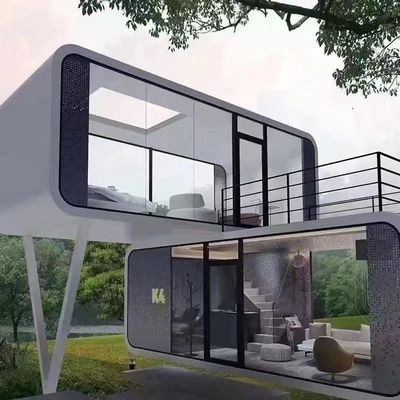 Hotel Mini Smart Space Capsule House pré-fabricado com parede de painel Sandwich de lã de rocha