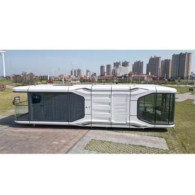 Casa de contêiner ao ar livre com design de casa cápsula e parede de painel de sanduíche de lã de rocha