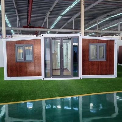 Casa de mudança rápida com ala dupla de expansão sala de contêineres dobrável