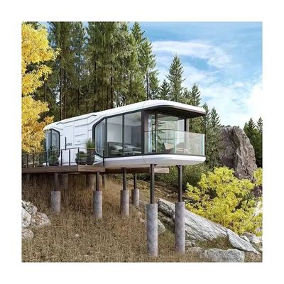 Rock Wool Sandwich Panel Parede Luxury Capsule House para Casa Prefab Space Capsule Cama