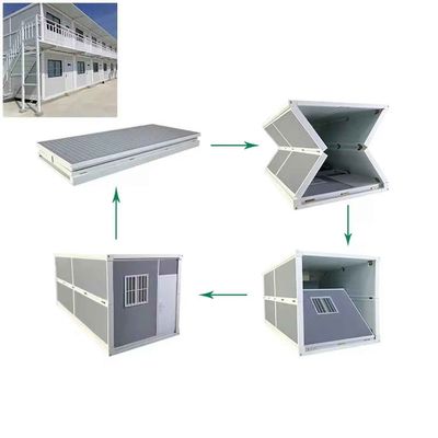 Casas modulares em contêineres dobráveis dobráveis para montagem rápida e fácil instalação
