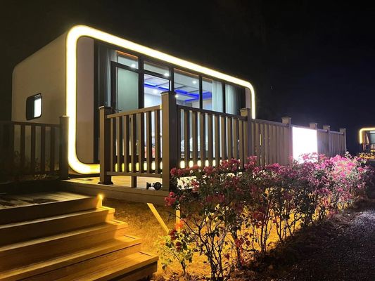 Pavimento de madeira composto Modular Prefab Tiny Homes Container Office para necessidades de escritório portátil