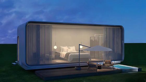 Pavimento de madeira composto Modular Prefab Tiny Homes Container Office para necessidades de escritório portátil