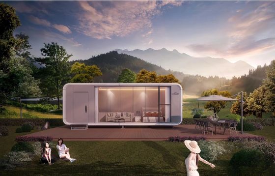 Pavimento de madeira composto Modular Prefab Tiny Homes Container Office para necessidades de escritório portátil