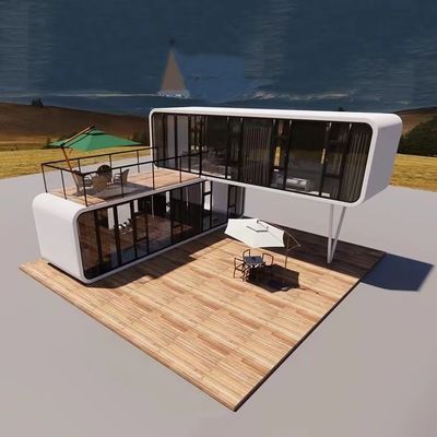 Casas modulares pré-fabricadas contemporâneas de 20 pés 40 pés Casas pequenas Cabine de escritório Casa portátil Pod Apple Cabin