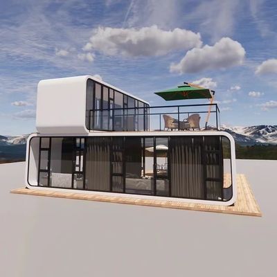 Casas modulares pré-fabricadas contemporâneas de 20 pés 40 pés Casas pequenas Cabine de escritório Casa portátil Pod Apple Cabin