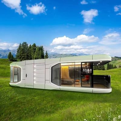 Casa móvel portátil pré-fabricada Casa cápsula espacial contemporânea para café