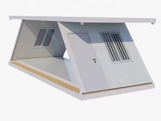 Casa de contêiner dobrável pré-fabricada resistente ao vento tipo Z com estrutura de aço leve Q235/Q345
