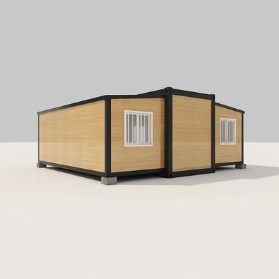 Casa de contêineres de asa dupla de 20 pés com EPS Sandwich Panel Roof e MGO Board Floor