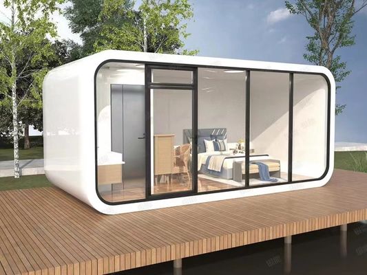 Casa de vidro Espaço de vida Bungalow pré-fabricado Cor personalizada