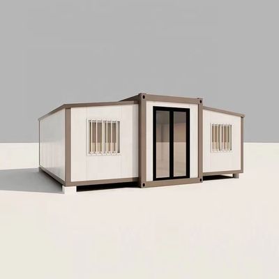 Casa de contêineres de asa dupla de 20 pés com EPS Sandwich Panel Roof e MGO Board Floor