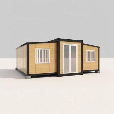 Casa de contêineres de asa dupla de 20 pés com EPS Sandwich Panel Roof e MGO Board Floor