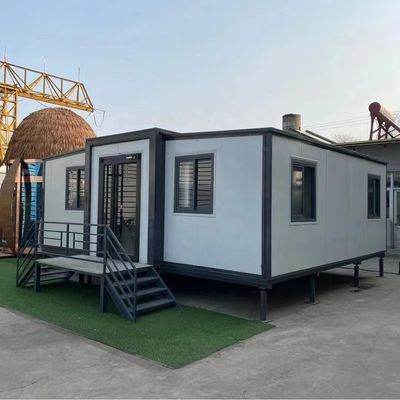 Casas de contêineres residenciais dobráveis 20 Ft caixa de expansão de asa dupla para vida fácil