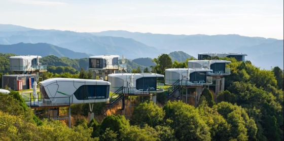 Obtenha suporte técnico on-line para Casa de cápsula espacial Casa pré-fabricada moderna de luxo