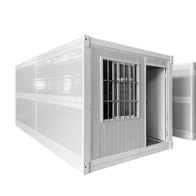 Casa dobrável de contêiner móvel modular com 5950 mm de comprimento e piso de placas de fibra de cimento