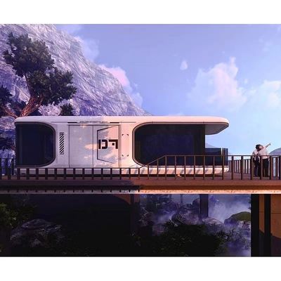 Casa de vidro exterior personalizada para casais de férias em estilo de design contemporâneo
