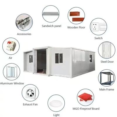 Sala de atividades de movimento rápido Casa dobrável de asa dupla com design moderno