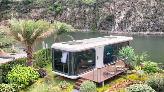 Casa móvel portátil pré-fabricada com suporte técnico online e casa cápsula espacial