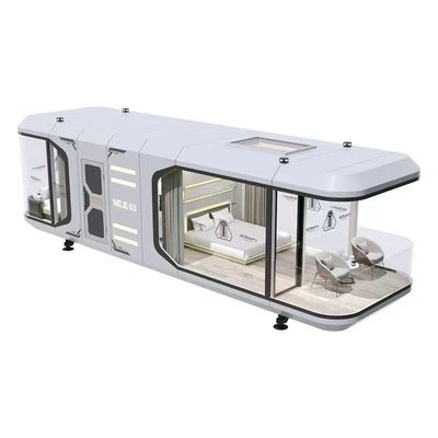 Casa de cápsula espacial de estilo contemporâneo Casa modular pré-fabricada para acampar