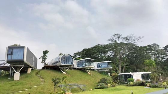 Casa móvel portátil pré-fabricada com painel de sandwich de lã de pedra
