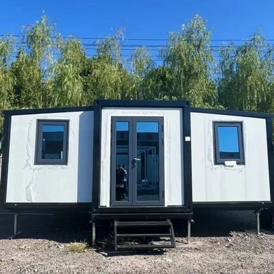 Estilo de design moderno Sala de contêineres dobrável de expansão de asa dupla