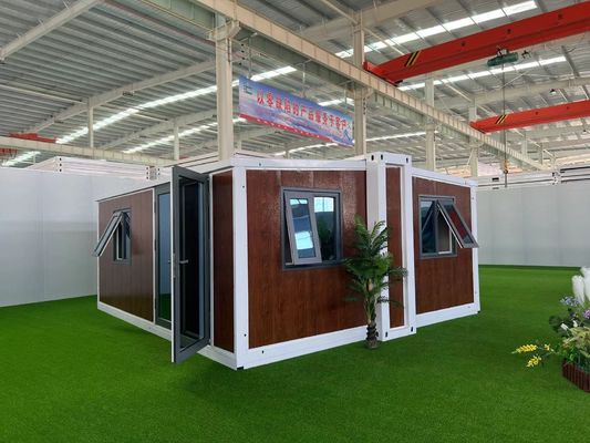 Container residencial móvel dobrável de 20 pés com parede e porta de aço de painel de sanduíche EPS