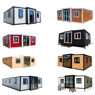 Construção de casas de contêineres expansíveis com janelas de alumínio